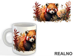Crveni Panda I Cveće - Životinje - Šolja
