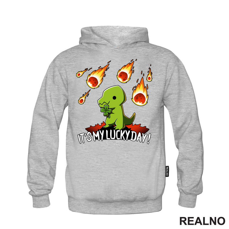 It's My Lucky Day - Dinosaurs And Four Leaf Clover - Humor - Majica