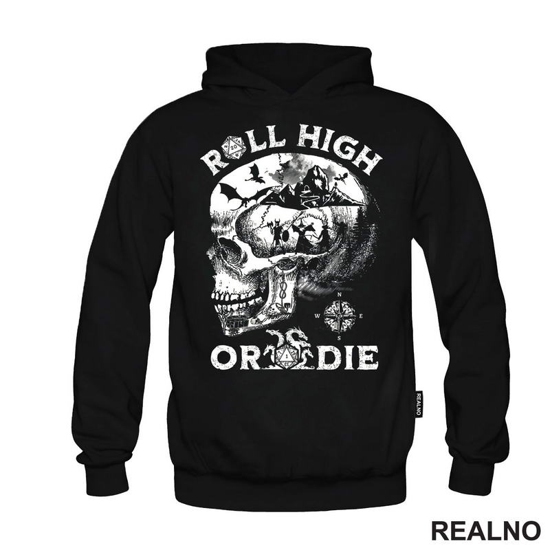 Roll High Or Die - D&D - Dungeons And Dragons - Majica