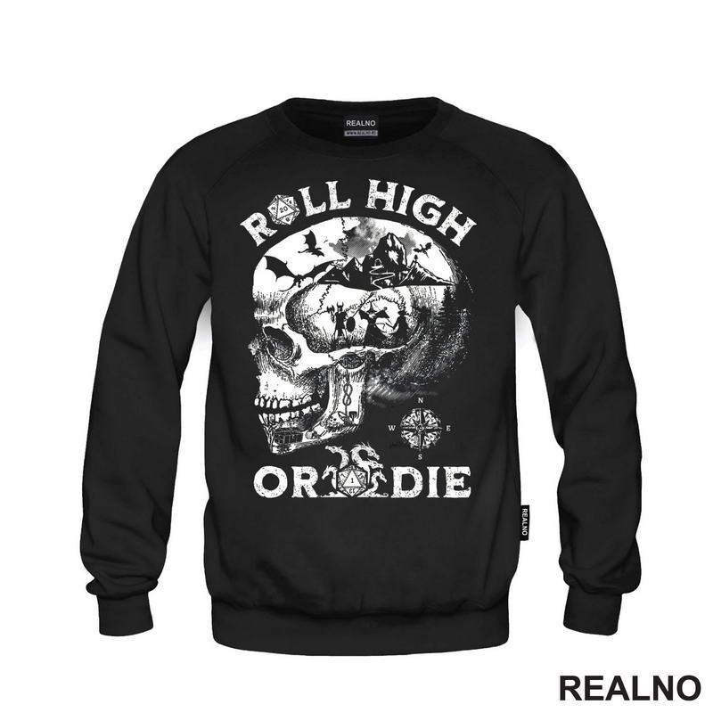 Roll High Or Die - D&D - Dungeons And Dragons - Majica