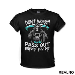 Don't Worry - Kettlebell And Grim Reaper - Trening - Majica
