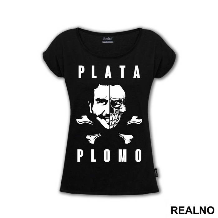 Plata O Plomo Half Face Half Skull - Narcos