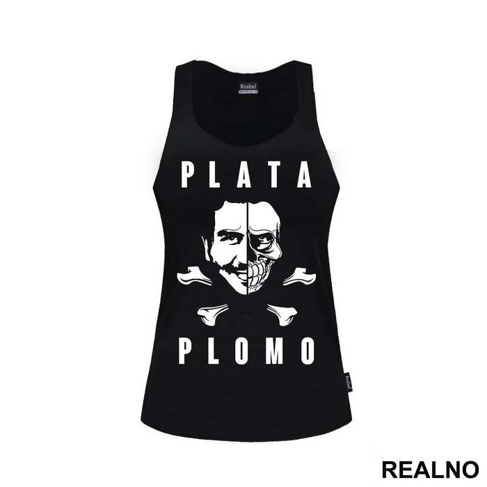 Plata O Plomo Half Face Half Skull - Narcos