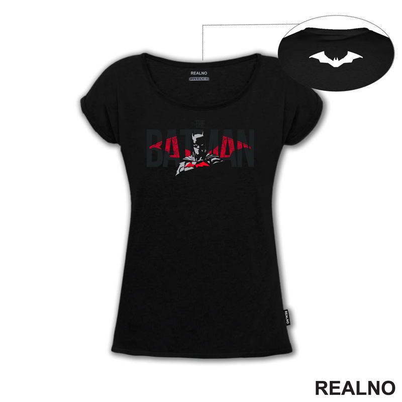 Half Face - Shadow - Red Logo - Batman - Majica