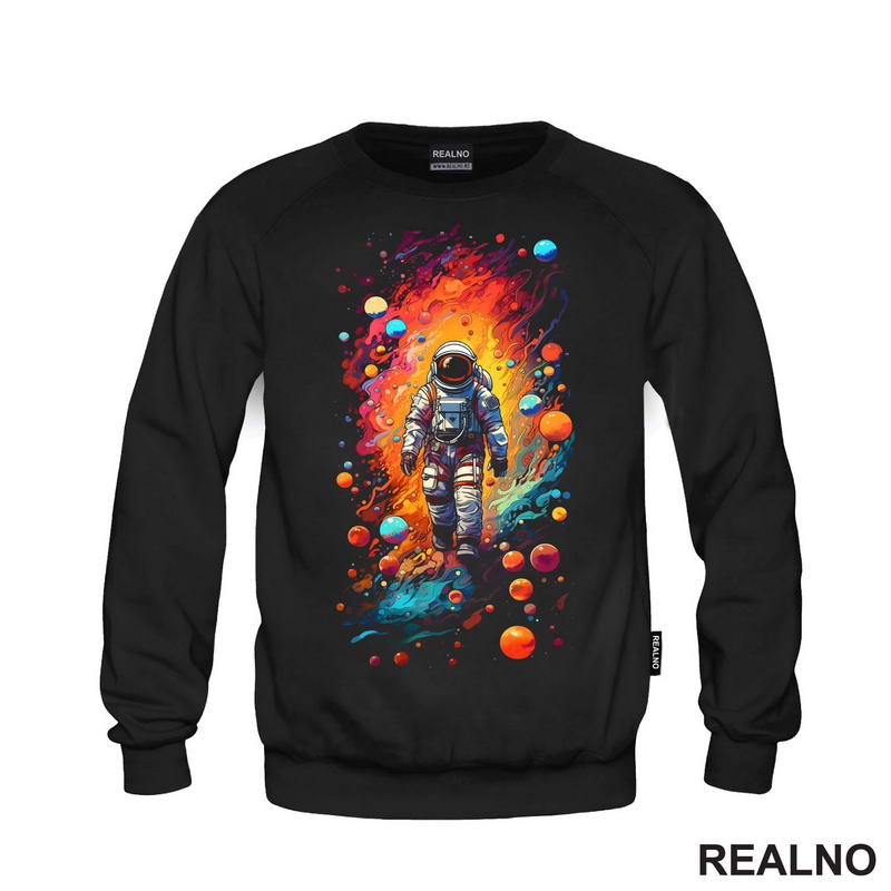 Astronaut Sa Šarenim Balonima - Space - Svemir - Majica
