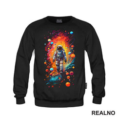 Astronaut Sa Šarenim Balonima - Space - Svemir - Majica
