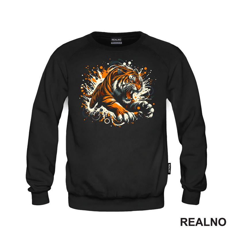 Rasprskane Boje - Tigar - Životinje - Majica