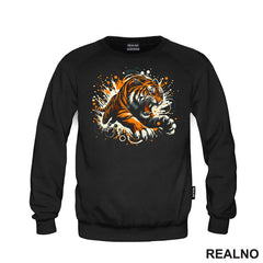 Rasprskane Boje - Tigar - Životinje - Majica