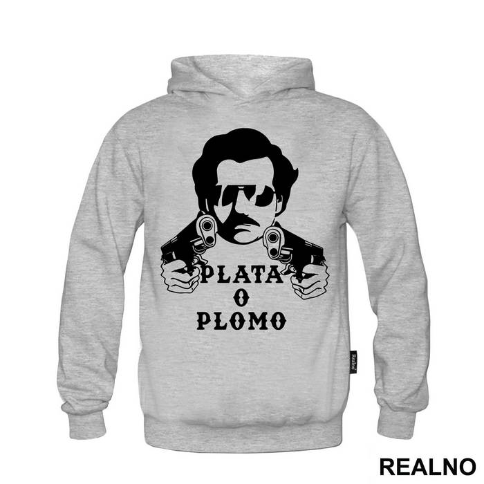 Plata O Plomo Pablo Escobar Holding Two Guns - Narcos