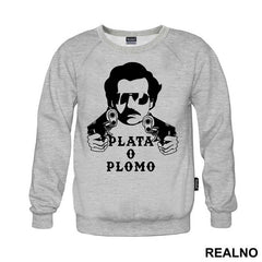 Plata O Plomo Pablo Escobar Holding Two Guns - Narcos