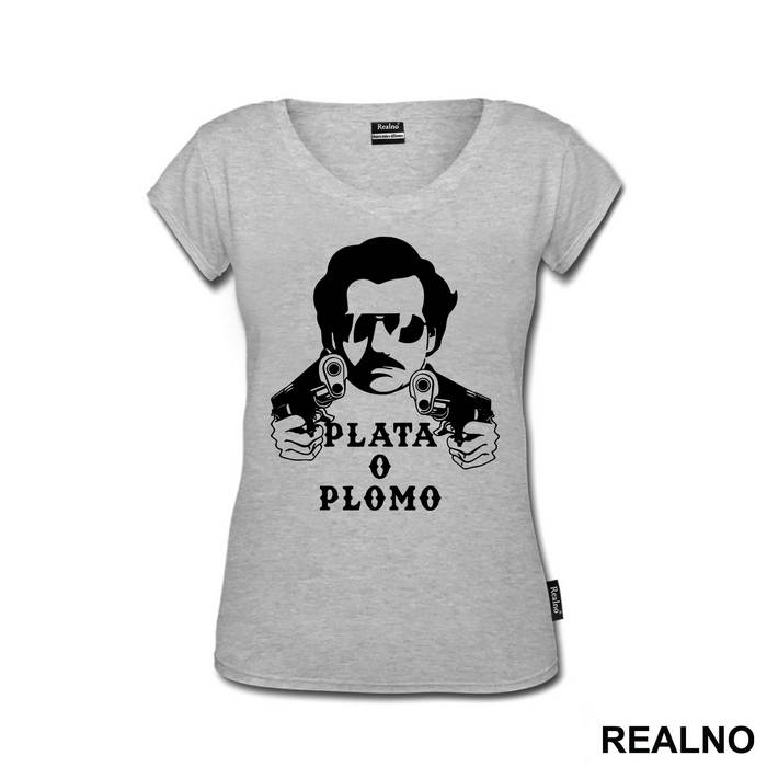 Plata O Plomo Pablo Escobar Holding Two Guns - Narcos