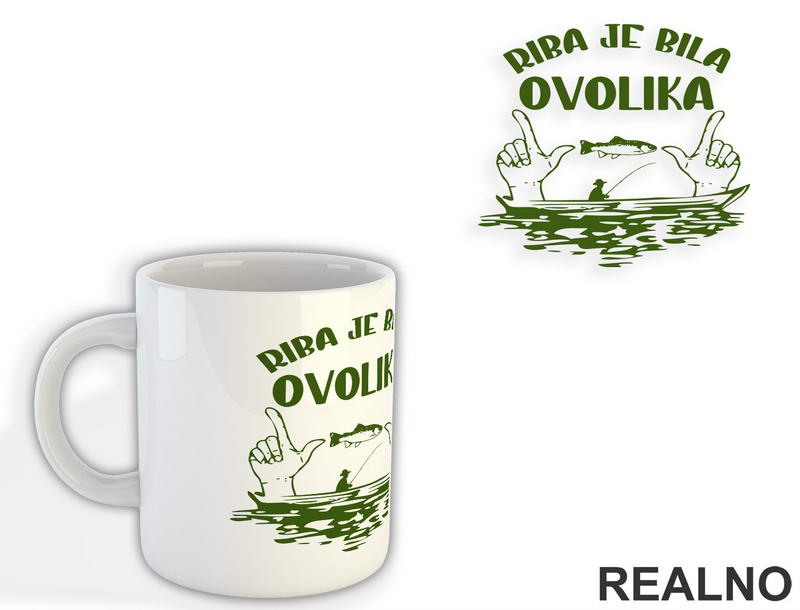 Riba Je Bila Ovolika - Pecanje - Fishing - Šolja