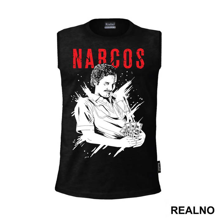 Pablo Escobar Holding Money Bulls - Narcos