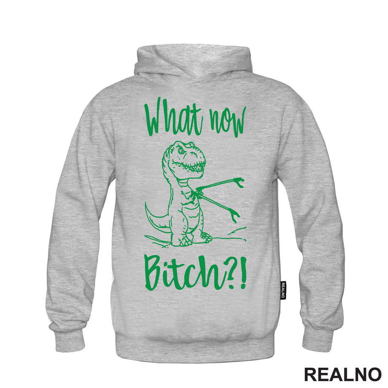 What Now Bitch - T-Rex - Arms - Humor - Majica
