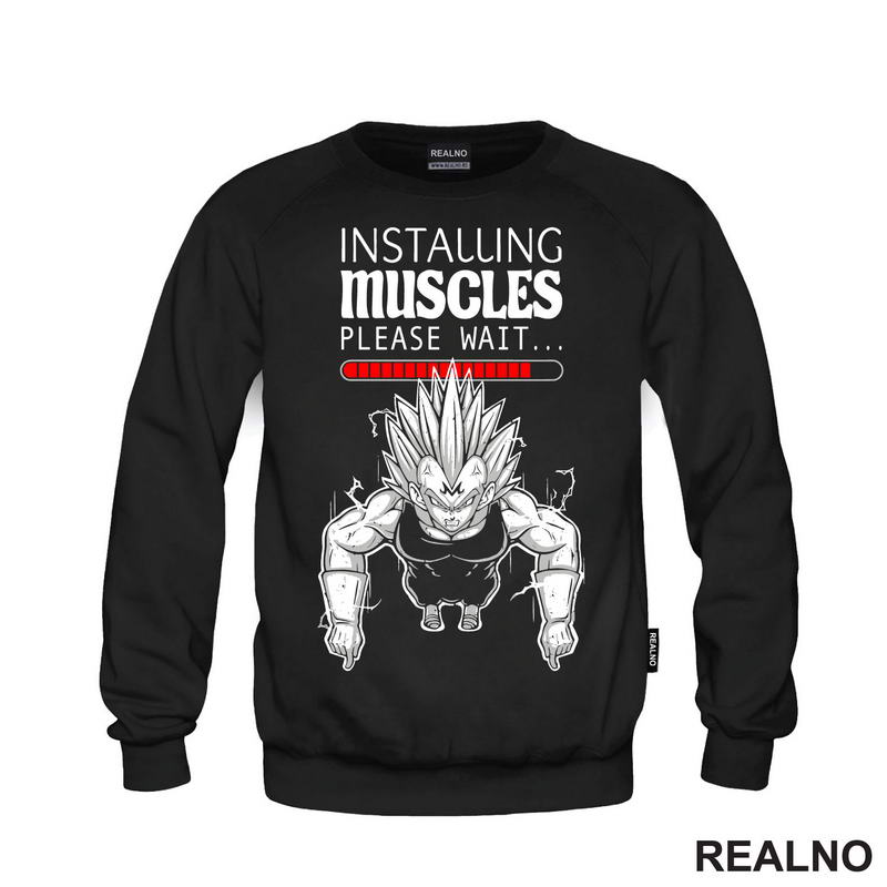 Installing Muscles - Please Wait - Goku - Dragon Ball - Majica