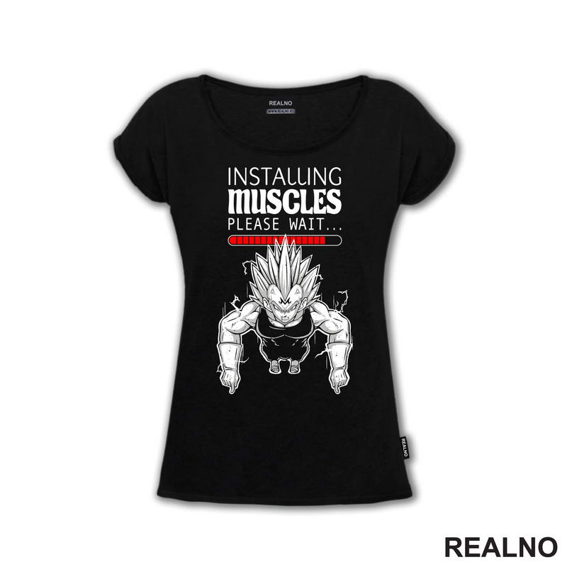 Installing Muscles - Please Wait - Goku - Dragon Ball - Majica