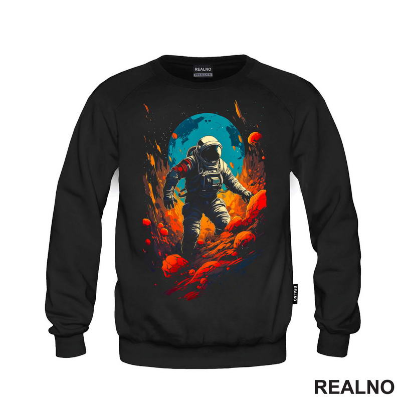 Astronaut I Narandžasto Kamenje - Space - Svemir - Majica