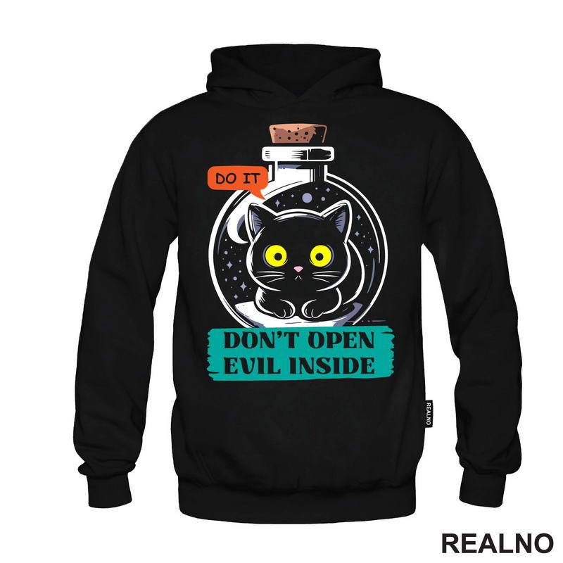 Don't Open Evil Inside - Do It - Cat - Dark Humor - Majica