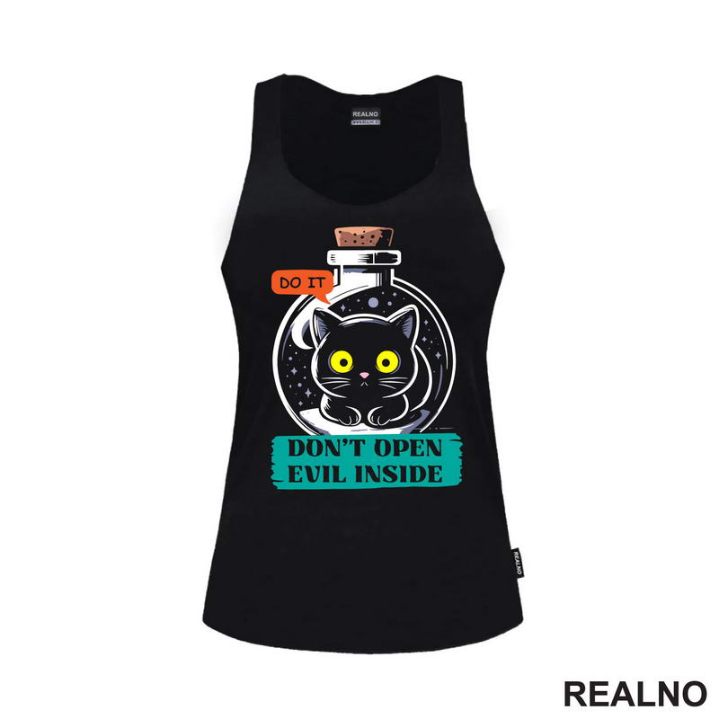 Don't Open Evil Inside - Do It - Cat - Dark Humor - Majica