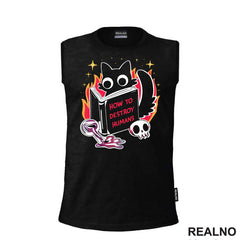 How To Destroy Human - Cat - Dark Humor - Majica