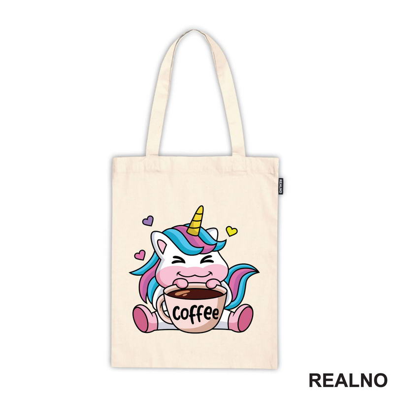 Slatki Jednorog Sa Kafom - Coffee - Kafa - Majica