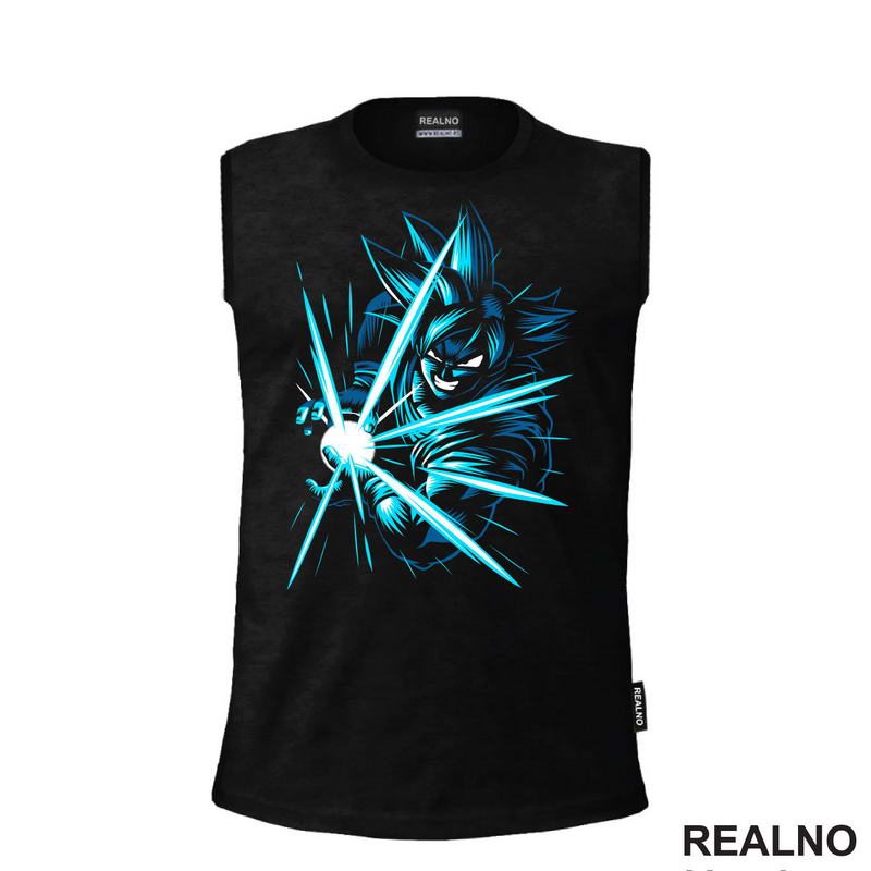 Blue And White Rays - Goku - Dragon Ball - Majica
