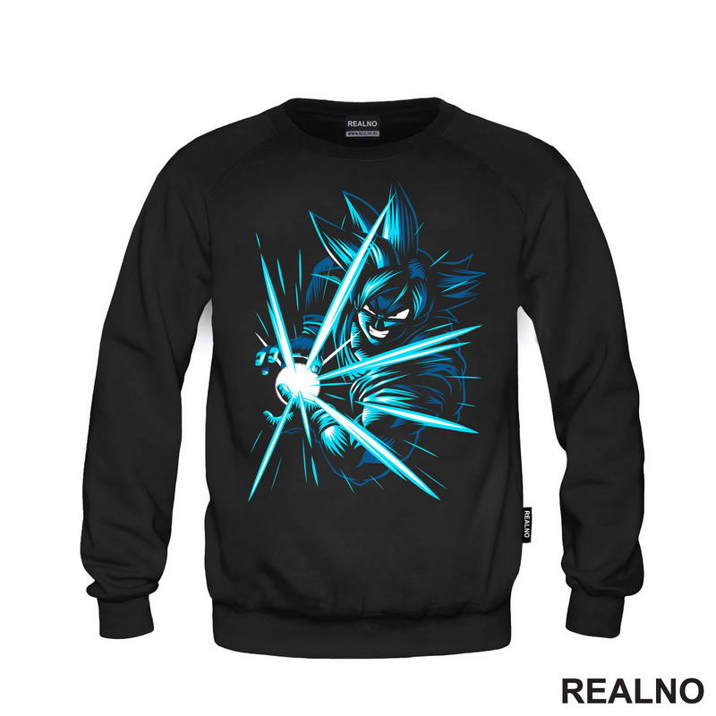 Blue And White Rays - Goku - Dragon Ball - Majica