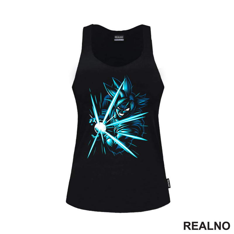 Blue And White Rays - Goku - Dragon Ball - Majica