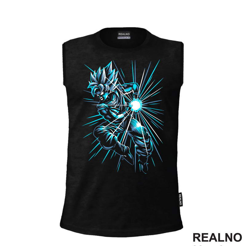 Blue Lines - Kamehameha - Goku - Dragon Ball