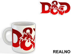 Red Logo - Spitting Fire - D&D - Dungeons And Dragons - Šolja