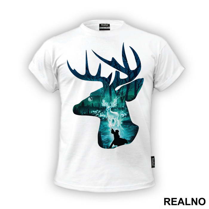 Stag Patronus Head Double Exposure - Harry Potter