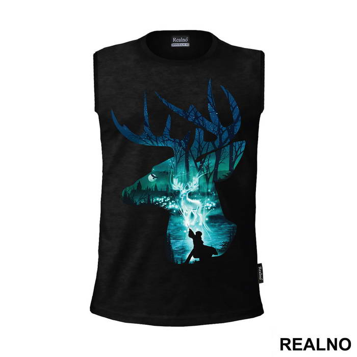 Stag Patronus Head Double Exposure - Harry Potter