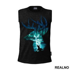 Stag Patronus Head Double Exposure - Harry Potter