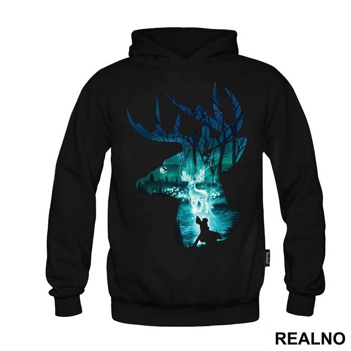 Stag Patronus Head Double Exposure - Harry Potter