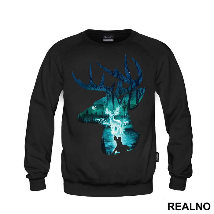 Stag Patronus Head Double Exposure - Harry Potter