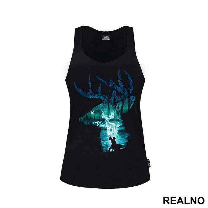 Stag Patronus Head Double Exposure - Harry Potter