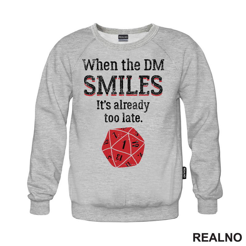 When The DM Smiles It's Already Too Late - Red Dice - D&D - Dungeons And Dragons
