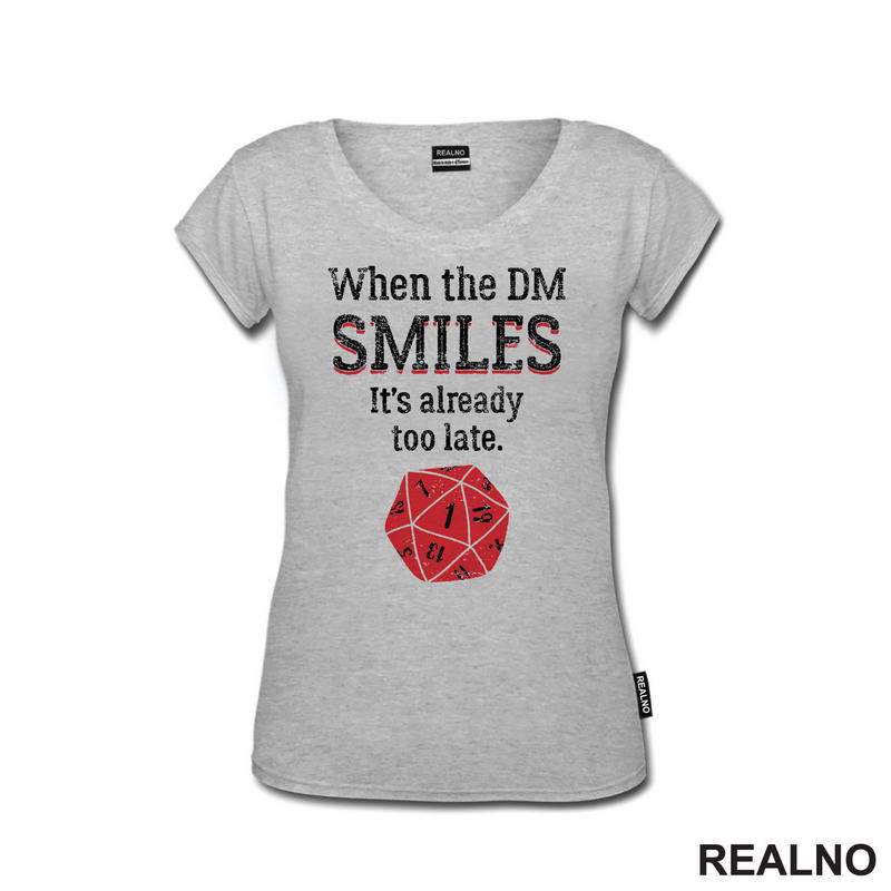 When The DM Smiles It's Already Too Late - Red Dice - D&D - Dungeons And Dragons