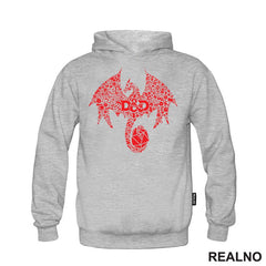 Red Dragon And Symbols - D&D - Dungeons And Dragons