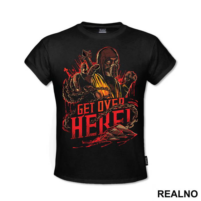 Scorpion Get Over Here Black - Mortal Kombat