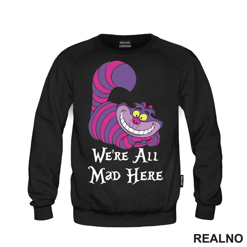 We're All Mad Here - Ljubičasto - Alice In Wonderland - Alisa u Zemlji čuda - Češirska Mačka - Crtani filmovi