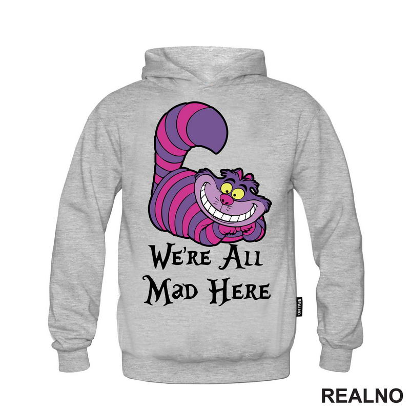 We're All Mad Here - Ljubičasto - Alice In Wonderland - Alisa u Zemlji čuda - Češirska Mačka - Crtani filmovi