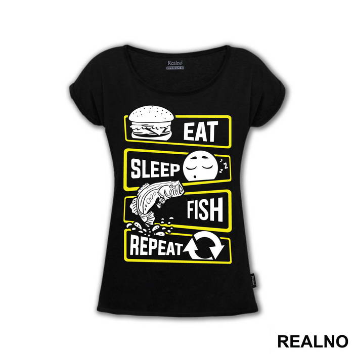 Eat Sleep Fish Repeat Icons - Pecanje - Fishing