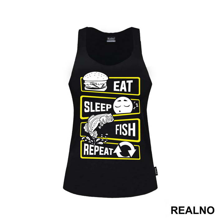 Eat Sleep Fish Repeat Icons - Pecanje - Fishing