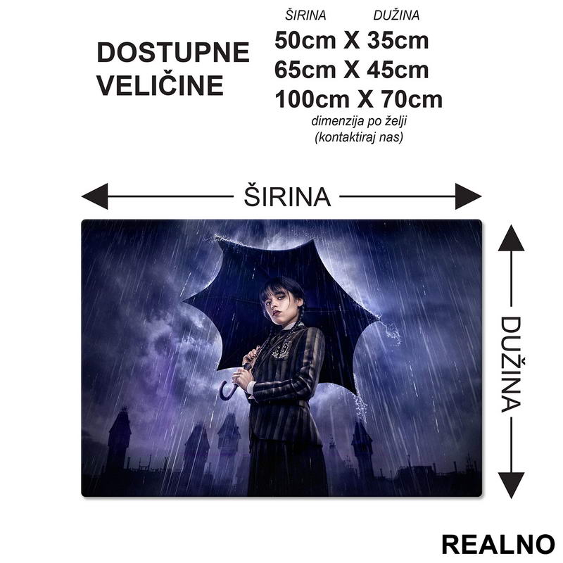 With An Umbrella - Purple Rain - Wednesday - Sreda - Podmetač za sto