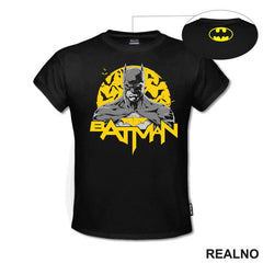 Yellow Moon And Bats - Batman