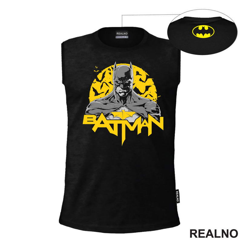 Yellow Moon And Bats - Batman