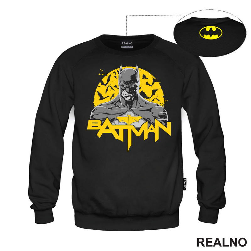 Yellow Moon And Bats - Batman