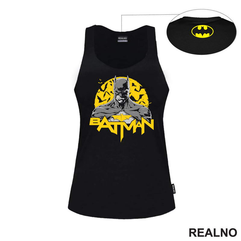 Yellow Moon And Bats - Batman