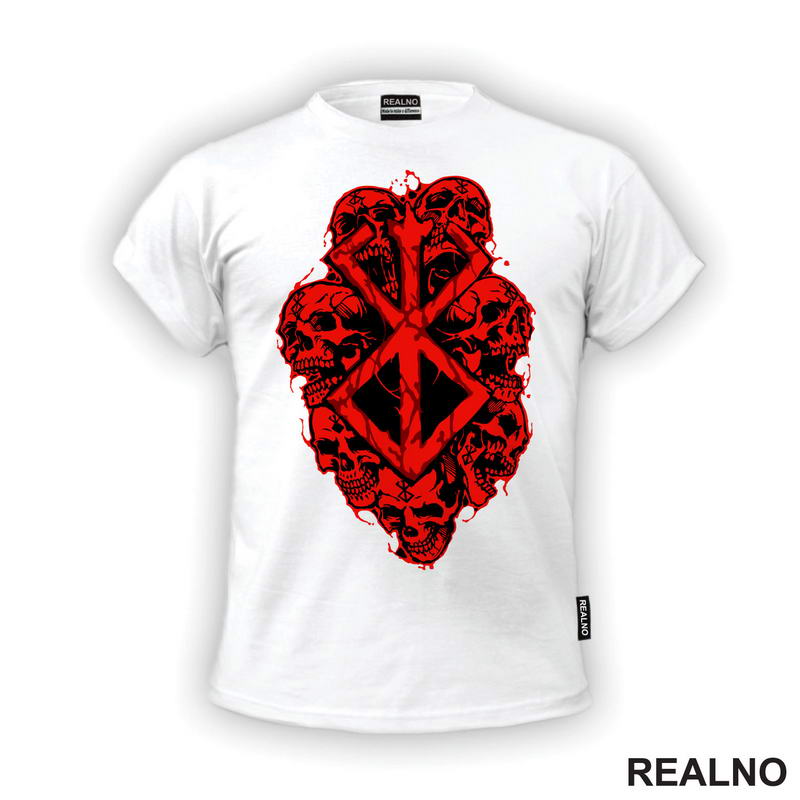 Red Logo And Skulls - Berserk